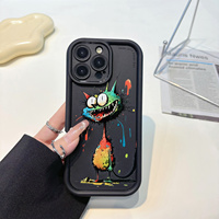 À la mode Graffiti chat UV imprimé Designer coque de téléphone pour iPhone XS XR 11 12 13 14 15 16 Pro Max accessoires de téléphone portable fabriqués sur PC