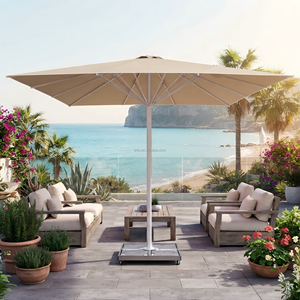 Nouvel <span class=keywords><strong>Parasol</strong></span> d'Extérieur 23FT, Grand <span class=keywords><strong>Parasol</strong></span> de Terrasse, <span class=keywords><strong>Parasol</strong></span> Commercial Carré en Aluminium avec <span class=keywords><strong>Éclairage</strong></span> <span class=keywords><strong>LED</strong></span> - Product Image 2
