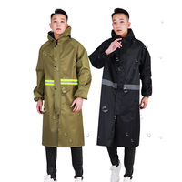 Veste de pluie jaune en tissu Oxford coupe-vent, imperméable, monocouche, longue, réfléchissante, pour le travail en extérieur – Vente en gros