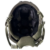 Casque de sécurité extérieur noir et vert avec visière, casque tactique