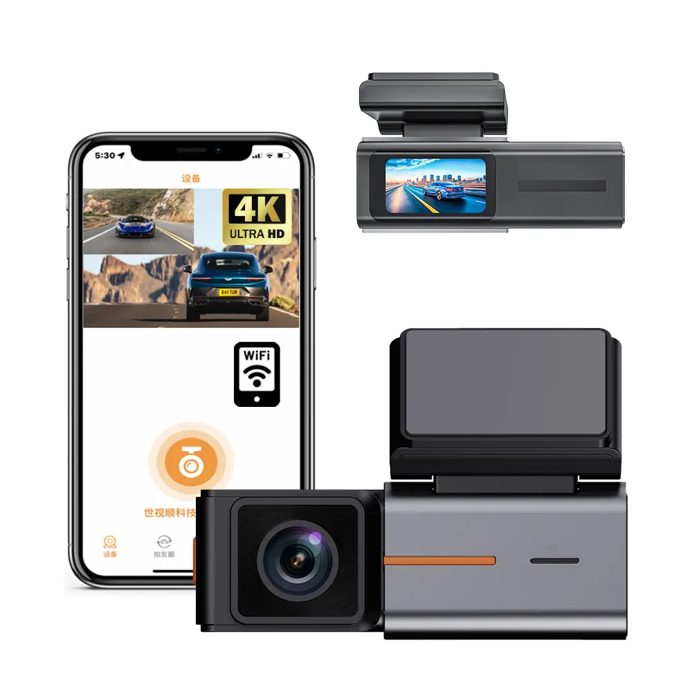 Wifi APP Control Dashcam 1080P Car DVR Cámara 4K Night Vison Dash Cam para coche