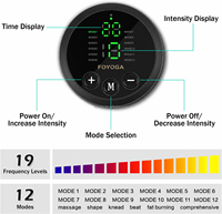 Ceinture de massage et de tonification abdominale ABS Stimulator, rechargeable par USB, portable, pour la maison et le bureau, avec fonction de minuterie