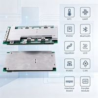 BMS intelligent avec contrôle via application Bluetooth UART et équilibrage actif pour la surveillance des batteries au lithium LiFePO4 8S
