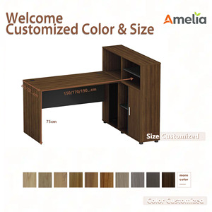 Postazione di Lavoro in Legno per Ufficio, Scrivania con Divisori, Layout Moderno Multi-Utente, Gestione Cavi Durevole, per <span class=keywords><strong>Uffici</strong></span> <span class=keywords><strong>Commerciali</strong></span> - Product Image 3