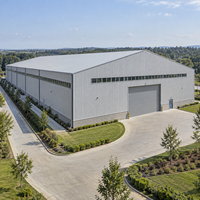 Atelier industriel à grande portée en structure métallique, panneaux sandwich isolés, entrepôt métallique conforme CE, bâtiment de stockage