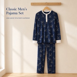 Conjunto <span class=keywords><strong>de</strong></span> <span class=keywords><strong>Pijama</strong></span> Navideño <span class=keywords><strong>para</strong></span> <span class=keywords><strong>Hombre</strong></span>, Estampado Personalizado, Talla Grande, Ropa <span class=keywords><strong>de</strong></span> Dormir <span class=keywords><strong>de</strong></span> Invierno, Ropa <span class=keywords><strong>de</strong></span> Casa, Estilo Nuevo - Product Image 1