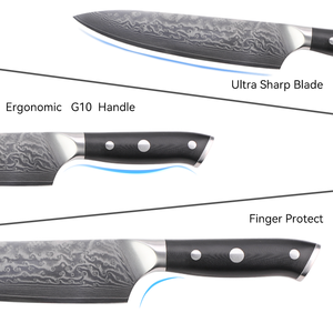 Juego De Cuchillos <span class=keywords><strong>Para</strong></span> Cocina Juego De Cuchillos De Cocina Foged Juego De Cuchillos De <span class=keywords><strong>Chef</strong></span> Profesional De Acero De Damasco De 5 Piezas Con Mango G10 - Product Image 5