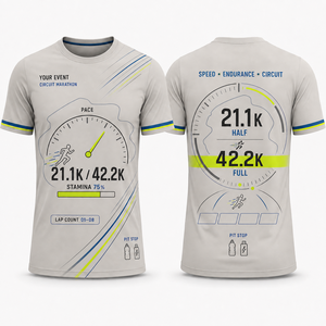 เสื้อยืดสำหรับวิ่งงานตามสั่งเสื้อเชิ้ตผ้าโพลีเอสเตอร์ซับลิเมชันแห้งเร็วเสื้อที่ระลึกสำหรับแข่งรถมอเตอร์สปอร์ต - Product Image 3