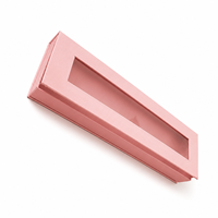 Boîte à perruque rigide rose de luxe, écologique, avec fermeture magnétique et fenêtre transparente, en matériaux recyclés, pour l'emballage de cheveux humains