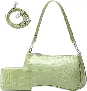 Shoulder Bag for Women Trendy Purse Small Crocodile Clutch Fashion Mini Handbag with Crossbody Strap