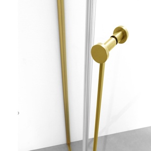 Cloison en verre trempé sur mesure <span class=keywords><strong>de</strong></span> 8 mm pour salle <span class=keywords><strong>de</strong></span> bain, style minimaliste moderne, porte à charnière, verre <span class=keywords><strong>de</strong></span> sécurité avec film anti-explosion, 16 m - Product Image 6