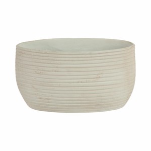Vaso ovale moderno testurizzato per fiori, decorazione per soggiorno, camera da letto e vanità - Product Image 5