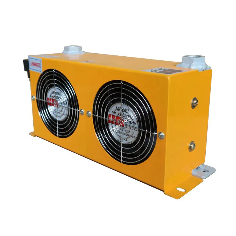 3.5kw 2ventole capacità di raffreddamento aria idraulica ventola olio refrigeratore aria industriale scambiatore di calore aria radiatore AH0608L AH0608TL