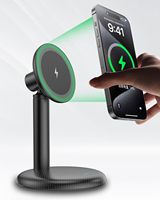 Chargeur sans fil magnétique à charge rapide, adapté au bureau ou à la table de chevet (sans adaptateur/angle fixe)