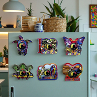 Souvenirs du Costa Rica, idées cadeaux des Bahamas, vente flash, designs en MDF, aimants de réfrigérateur personnalisés avec vue sur la mer, la plage et les bateaux de Punta Cana