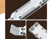 Grande promotion vente chaude support d'ordinateur portable en aluminium avec réglage de la hauteur support de tablette portable de conception de refroidissement et pliable