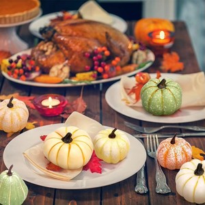 Citrouilles artificielles en mousse pour Halloween, Thanksgiving, Noël, la remise des diplômes, la récolte d'automne, décorations - Product Image 3