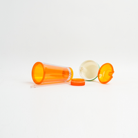 Gobelets réutilisables en plastique transparent de qualité alimentaire, portables, 350 ml, 2-en-1, avec couvercle et paille, et bol à collation intégré
