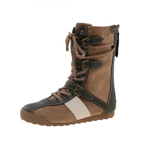 <span class=keywords><strong>Botas</strong></span> cortas informales con cremallera trasera y correa Retro a la moda para mujer, <span class=keywords><strong>botas</strong></span> ajustadas de tubo medio de fondo plano, <span class=keywords><strong>botas</strong></span> vaqueras al tobillo - Product Image 2