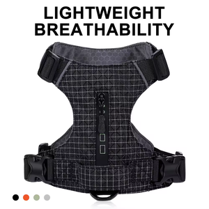 רצועת כלבים של Kangdarpet לכלבים קטנים, בינוניים וגדולים - רתמת חזה קלת משקל עם רתמת כלבים עם ידית נגד פיצוץ - Product Image 3