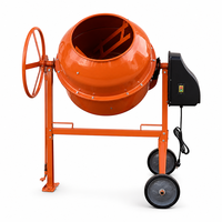 Bétonnière électrique portable mini avec roues pour la rénovation domestique et les petites constructions