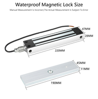 Fail safe électromagnétique 12VDC LED minuterie 280kg(600lbs) maglock contrôle d'accès em single elock porte en bois serrure magnétique