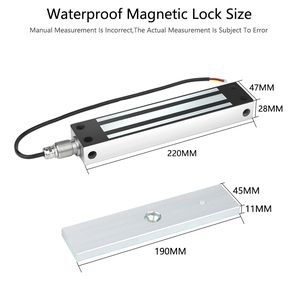 موقت ليد 12 فولت تيار مستمر آمن وفشل (تحكم 600 رطل) maglock الوصول إلى em كهرمغنطيسي واحد خشبي - Product Image 4