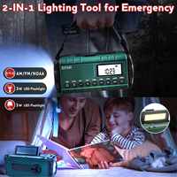 Xsy-340, Radio lampe de poche d'urgence à manivelle Radio de survie solaire AM/FM/NOAA Radio météo pour lampe de lecture