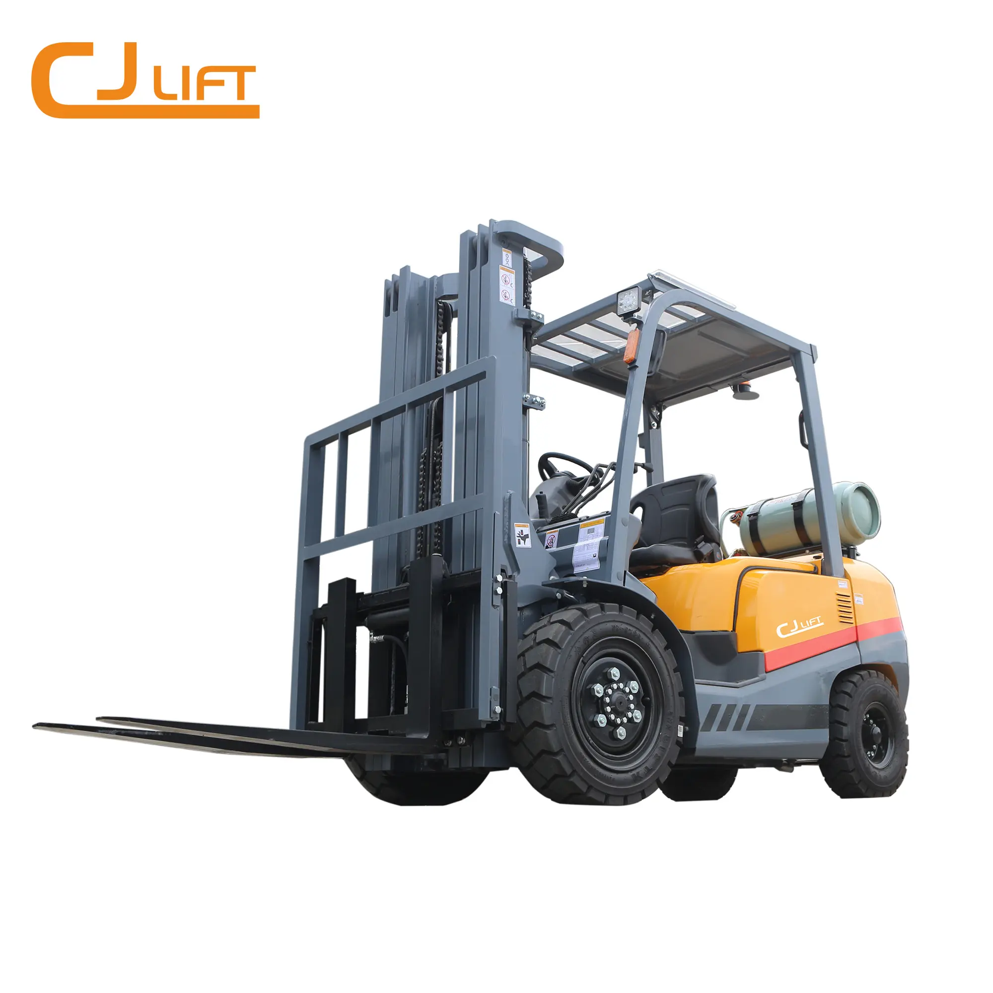 Propane Forklift Truck EPA Certified Gas Tank 3.8tons 8000lbs LPG Fork Lift Dual Gasoline Forklift for Sale