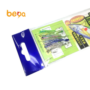 Polpo di Acqua Salata Lampeggiatore Pelle di Pesce Piuma Sabiki Impianti Esca esche da pesca con <span class=keywords><strong>6</strong></span> o 8 ganci - Product Image 3