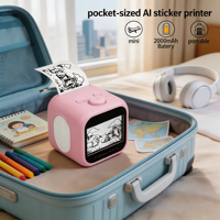 2026 Neuer Intelligenter Sprachgesteuerter Drucker AI Mini-Drucker für Sofortdruck Foto Mini Thermodrucker Lernspielzeug für Kinder