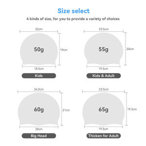 Hochwertige beste wasserdichte Badehüte Hochela tische Silikon-Bade kappen Hotsale-Bade kappen - Product Image 3