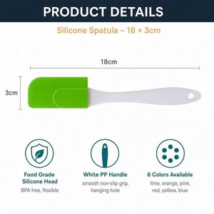 LA Custom Logo Mini Food Grade Silicone Split Spatula Small Two-Piece Cake Cream Scraper Jam Butter Spreader OEM ODM - Product Image 2