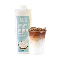 HENGZHI 1L Natuurlijk Kokoswater voor Koffie, Melkthee, Bubble Tea Dranken, Ingrediënten voor Commerciële Bubble Tea Bedrijven