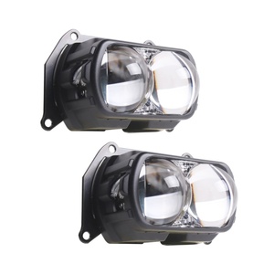 Sanvi Super Bright B2 Matrix Square Lens Led Headlights 3 Inch 68w 5500k Auxiliary Biled Light Car Light - Product Image 1