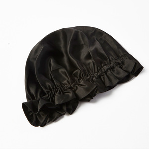 Bonnet de couchage en <span class=keywords><strong>satin</strong></span> de soie 100% naturel Mûrier bonnets personnalisés logo en soie avec bande fondue cravate bonnet en soie <span class=keywords><strong>satin</strong></span>ée soins des cheveux - Product Image 3