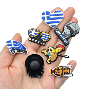 Breloque de chaussure en PVC souple pour sabots, souvenir de voyage en Grèce, accessoire DIY, Santorin, Acropole, drapeau, vase, harpe, décoration de chaussures Grèce - Product Image 4