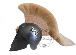 Thời Trung Cổ Hy Lạp Corinthian Armor Mũ Bảo Hiểm Với Màu Nâu Chùm Làm bằng 18 Đo Rắn Thép Tốt Nhất Có Món Đồ Cho Những Người Yêu Chiến Tranh - Product Image 2