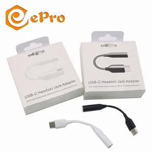 Epro USB-C〜3.5mm SamsungオーディオケーブルコネクタタイプCからAndroid Aux OTGジャックヘッドフォン音楽充電アダプター用