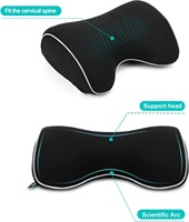 Coussin de nuque respirant de luxe à récupération lente, avec boucle universelle, en mousse à mémoire de forme souple, oreiller orthopédique, protection cervicale, appui-tête pour conducteur