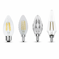Ampoule LED à filament C35 4 fils 2200-6500K CRI 90+ Dimmable 3W 4W 5.5W pour lustre