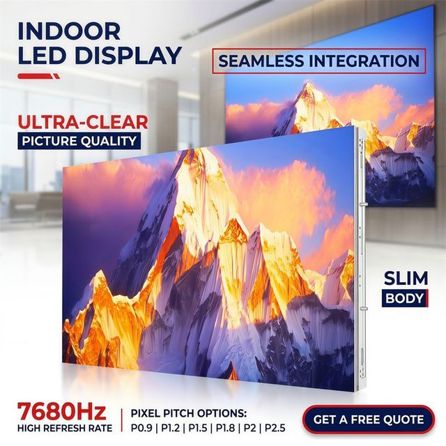 Fine Pitch Led Display P0.9 P1.25 P1.56 Indoor COB Micro LED Video Wall for Home Theater and Commercial Cinema