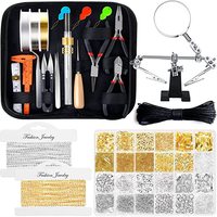 Kit d'outils de fabrication de bijoux DIY, kit de fournitures pour la création de bijoux, kit de réparation d'accessoires de bijoux à 24 compartiments