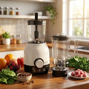 Mixeur Électrique Multifonction 700W en Acier Inoxydable avec Double Protection Contre la Surchauffe et Nettoyage en un Clic pour Smoothies et Jus – Vente en Gros - Product Image 1