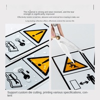 Autocollant de voiture réfléchissant personnalisé en acrylique, haute brillance, forte réflectivité, étiquettes double face, étanche, inspection annuelle, sécurité