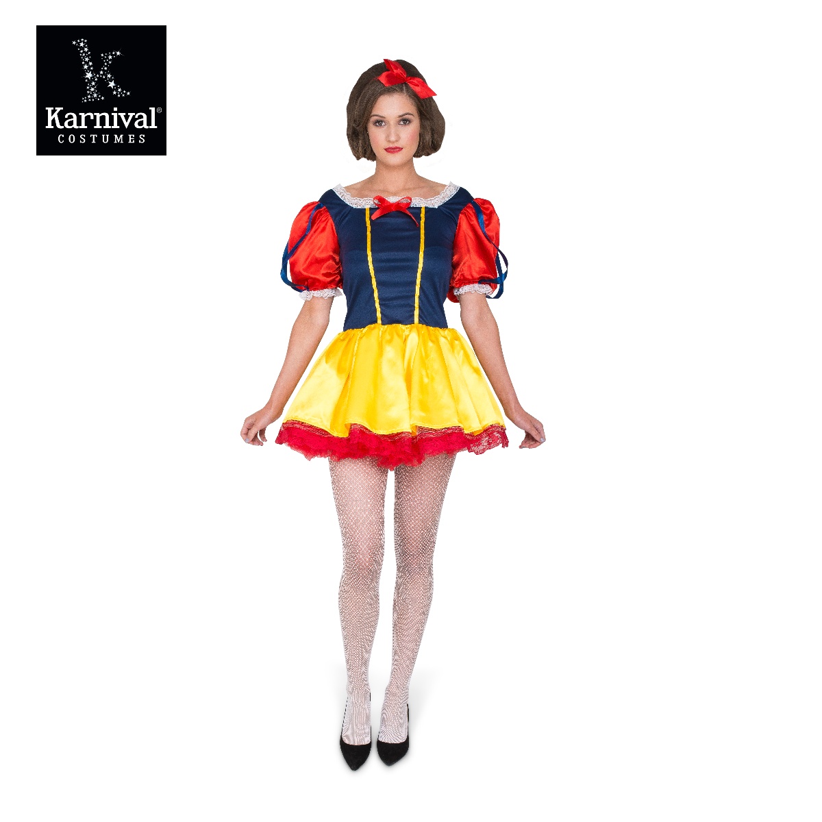Miss Snow White- Short Dresses with Headband