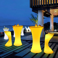Discothèque disco meubles éclairage extérieur led haut bar à cocktails table bar meubles