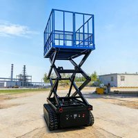 Nouvelles plateformes élévatrices sur chenilles JS pour la construction, l'entretien des murs extérieurs et le nettoyage des murs-rideaux, à propulsion électrique, haute performance