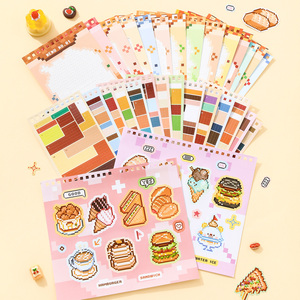 <span class=keywords><strong>Livre</strong></span> d'autocollants puzzle à reliure spirale SIMNO – 30 feuilles <span class=keywords><strong>de</strong></span> motifs alimentaires mignons pour le jeu créatif et le journaling - Product Image 2