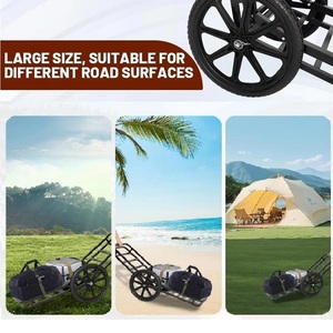 Chariot <span class=keywords><strong>à</strong></span> cerfs pliable pour la décoration de voiture, <span class=keywords><strong>porte</strong></span>-bagages de chasse robuste avec cadre durable, roues tout-terrain pour utilisation en véhicule - Product Image 6
